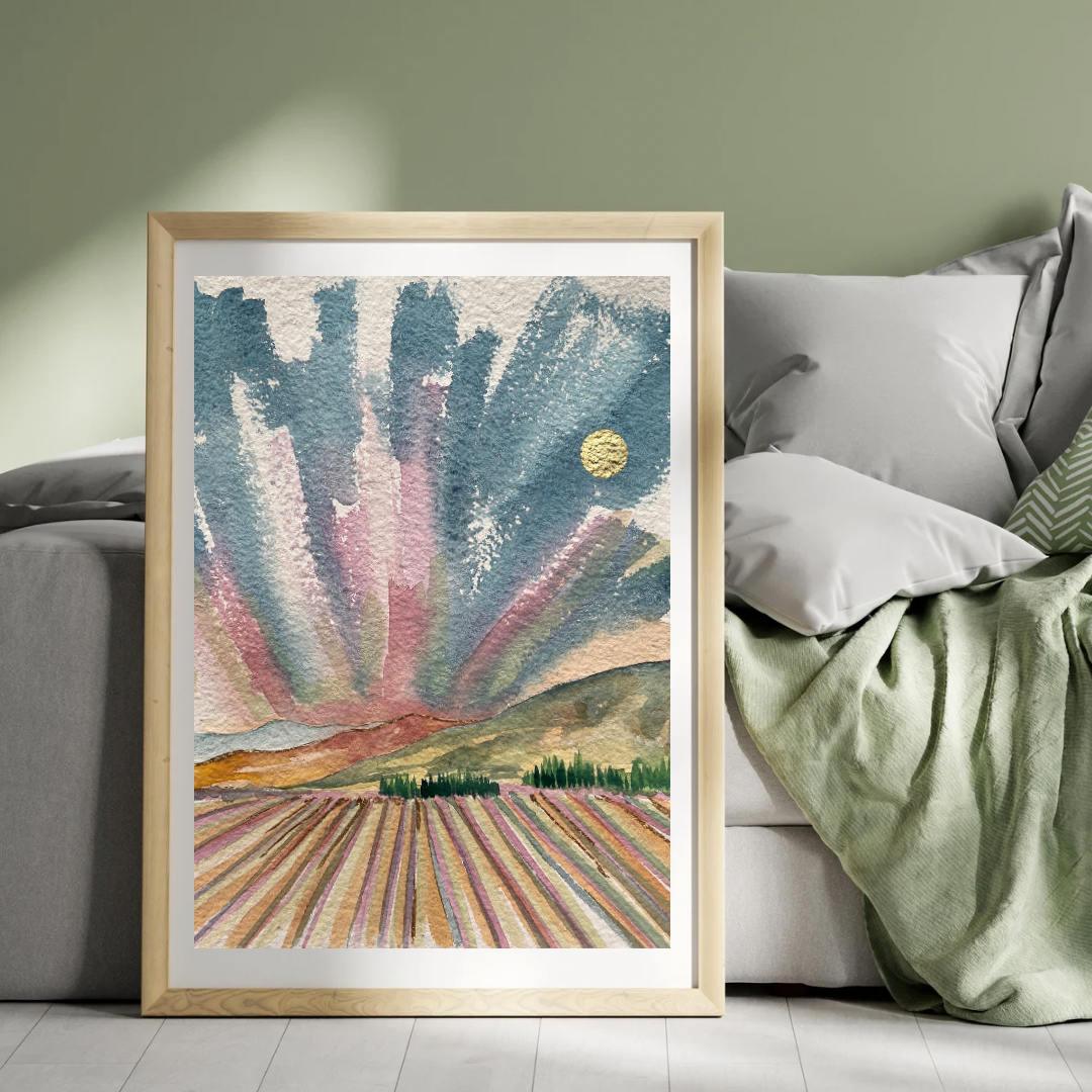 March Dawn, original unframed watercolor on paper