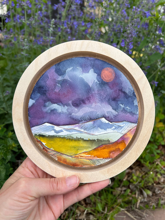 Night Storm, original watercolor painting