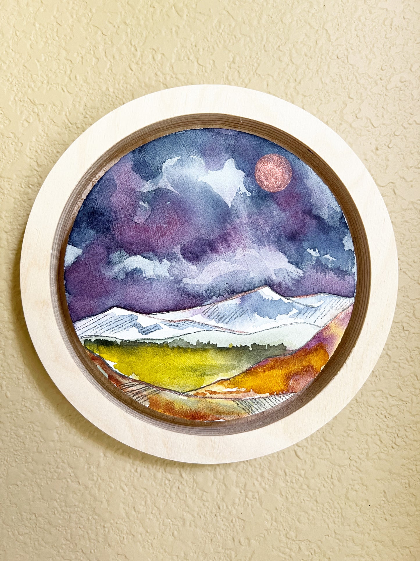 Night Storm, original watercolor painting