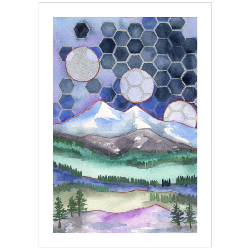 Universal Patterns- print on watercolor paper in multiple sizes