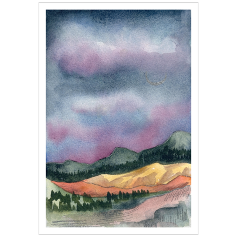 Foothills Twilight print on paper