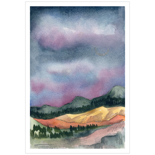 Foothills Twilight print on paper