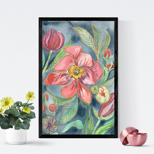 Mountain Roses, 2023 - stretched canvas print